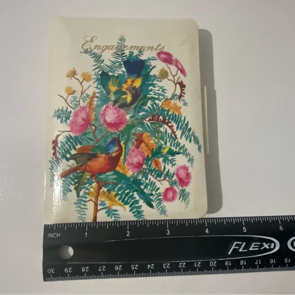 Vintage Engagements Planner Made in Japan with Birds and Floral Design 60’s/70’s